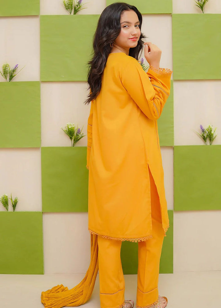 Ochre Pret Eastern Cotton 3 Piece Suit OFW-SC-19