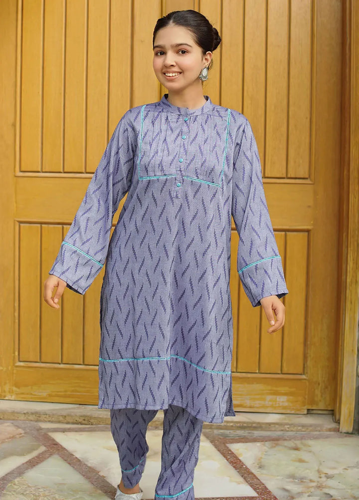 Ochre Pret Embellished Cottton 2 Piece Suit SC-30