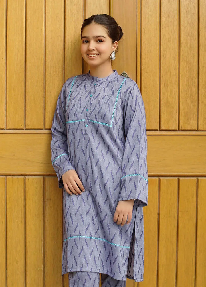 Ochre Pret Embellished Cottton 2 Piece Suit SC-30