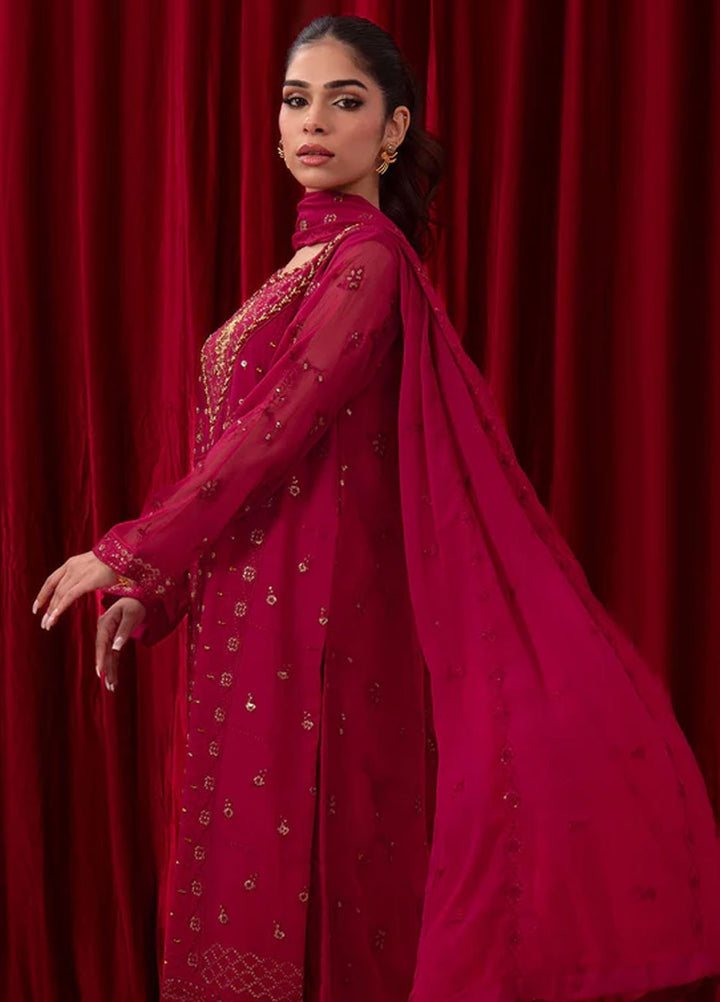 Ochre Pret Embroidered Chiffon 3 Piece SOF-01