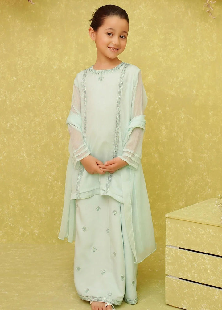 Ochre Pret Embroidered Chiffon 3 Piece Suit INCF-01