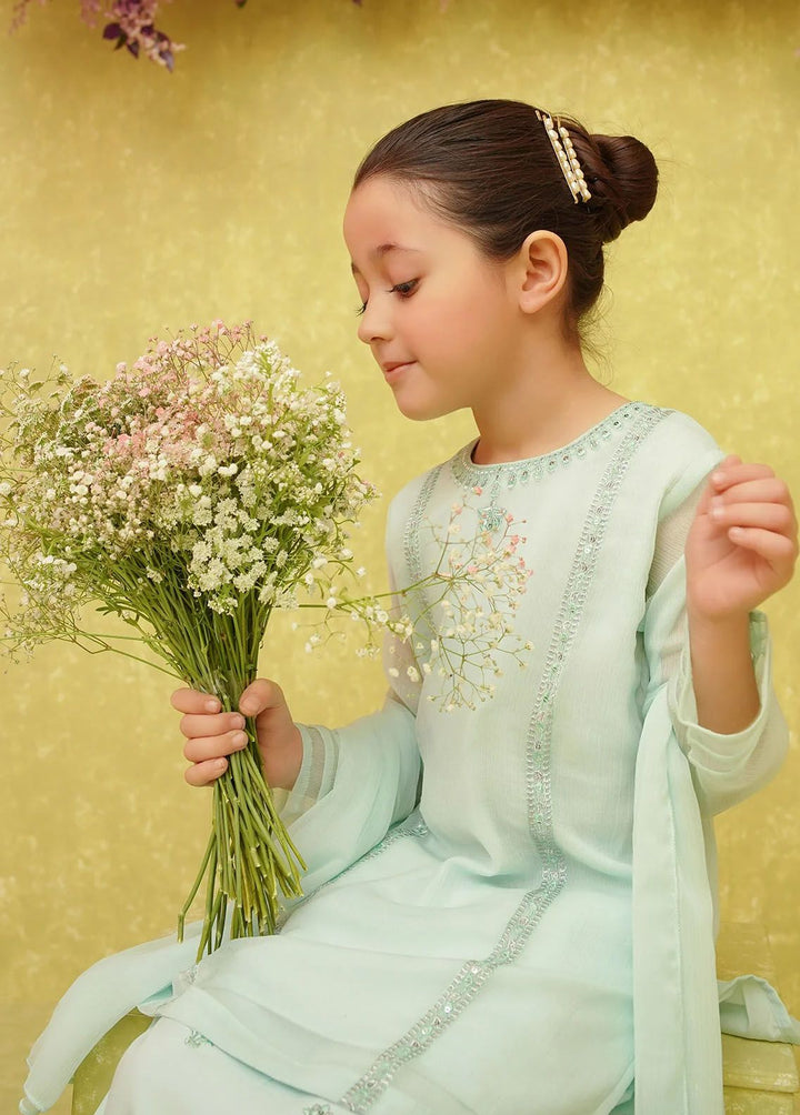 Ochre Pret Embroidered Chiffon 3 Piece Suit INCF-01