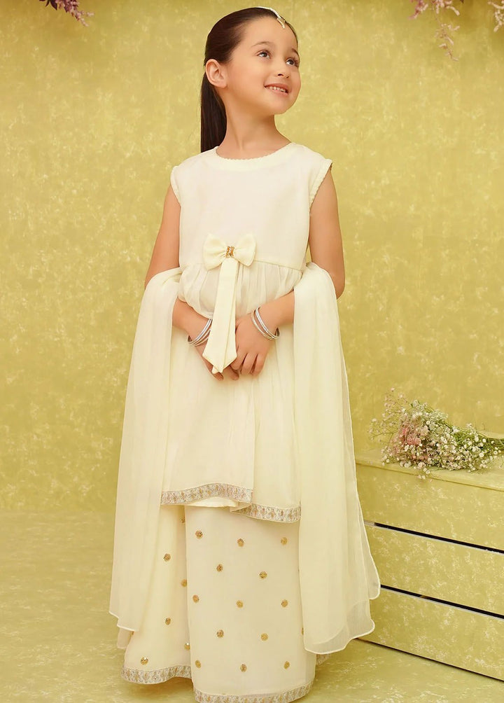 Ochre Pret Embroidered Chiffon 3 Piece Suit INCF-06