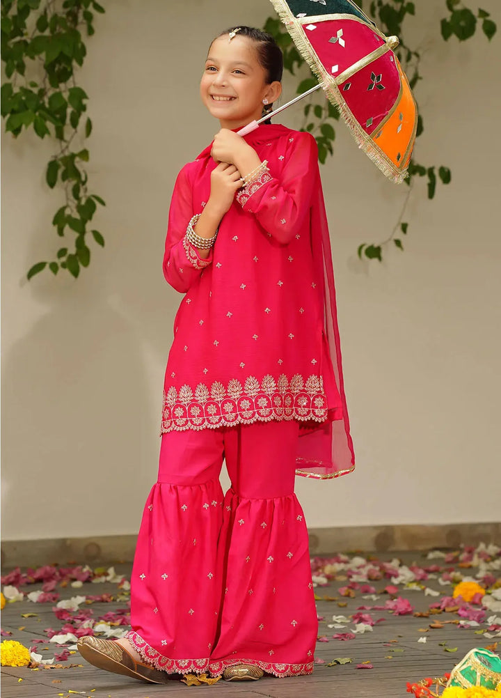 Ochre Pret Embroidered Chiffon 3 Piece Suit INSHD-02