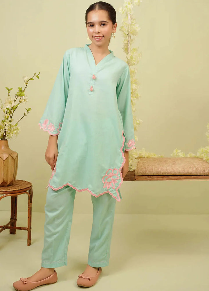 Ochre Pret Embroidered Cotton 2 Piece Suit EMC-06