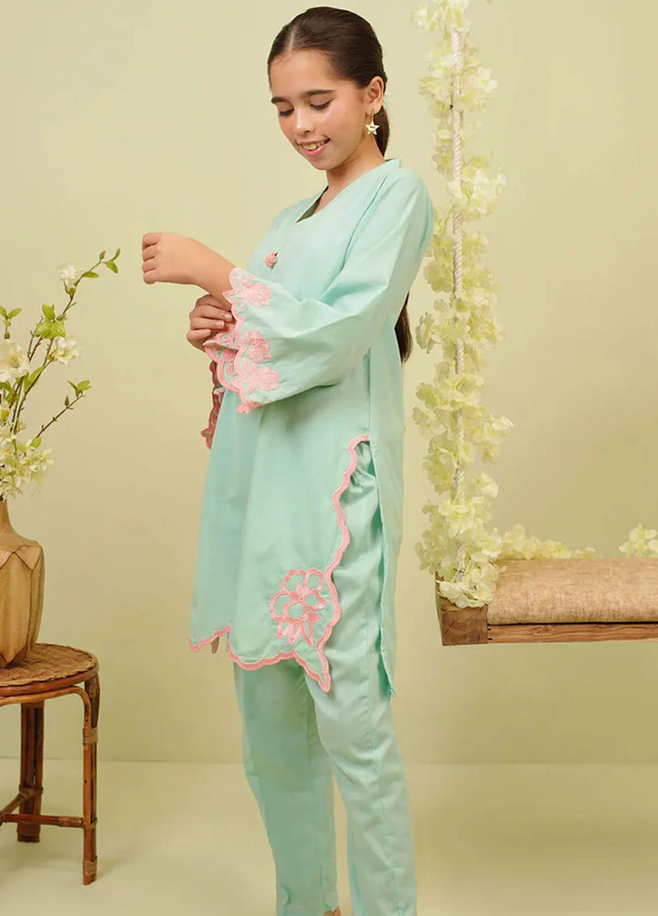 Ochre Pret Embroidered Cotton 2 Piece Suit EMC-06