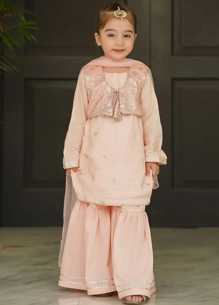 Ochre Pret Embroidered Cotton 3 Piece Suit INSHD-04