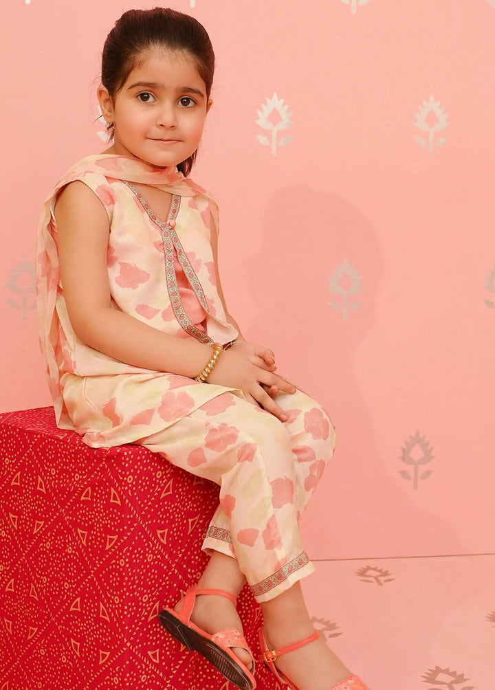 Ochre Pret Embroidered Cotton Silk 3 Piece Suit INDP-03