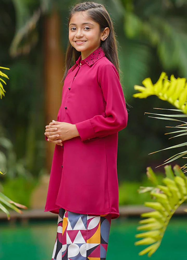 Ochre Pret Embroidered Georgette 2 Piece Suit FC-27