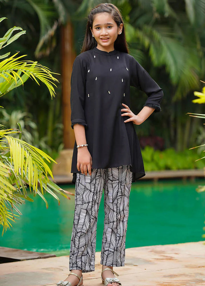 Ochre Pret Embroidered Georgette 2 Piece Suit FC-29