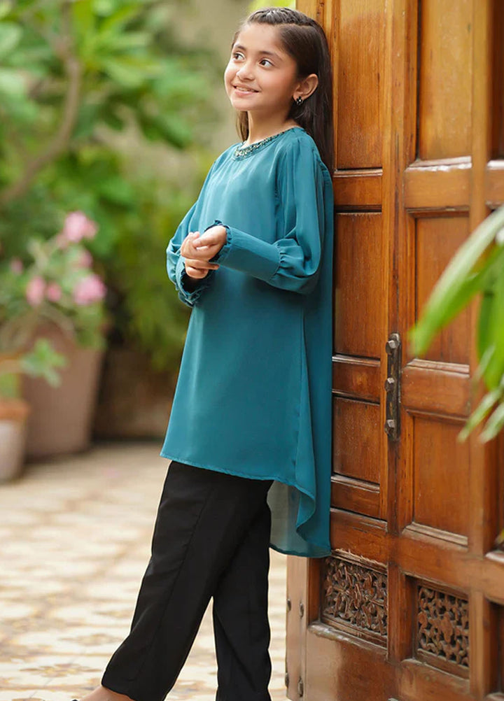 Ochre Pret Embroidered Georgette 2 Piece Suit FC-30