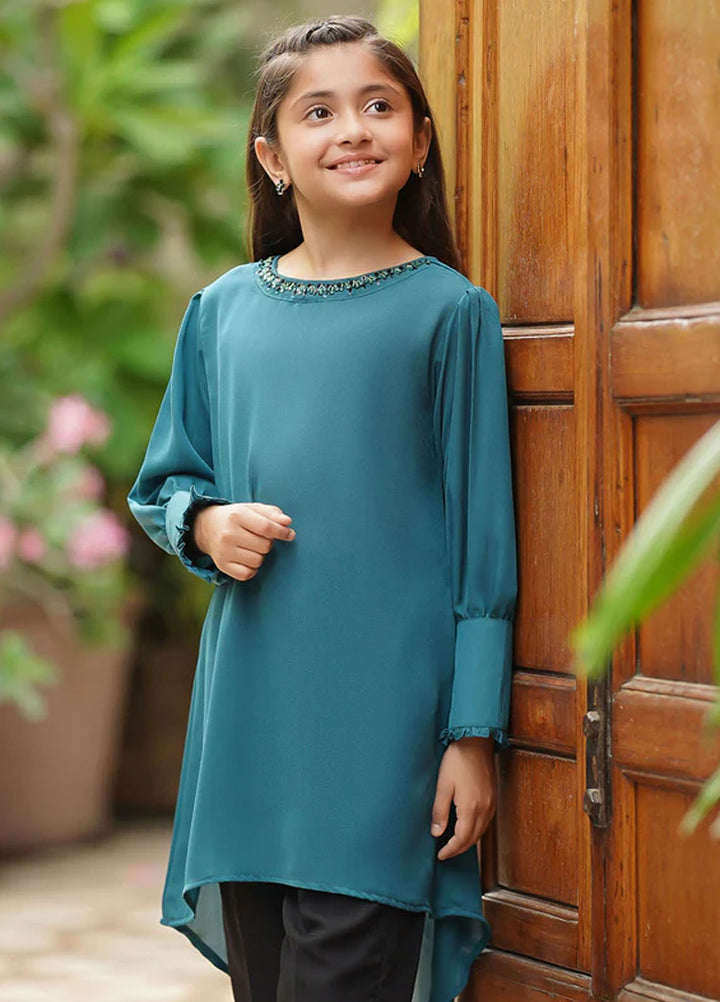 Ochre Pret Embroidered Georgette 2 Piece Suit FC-30