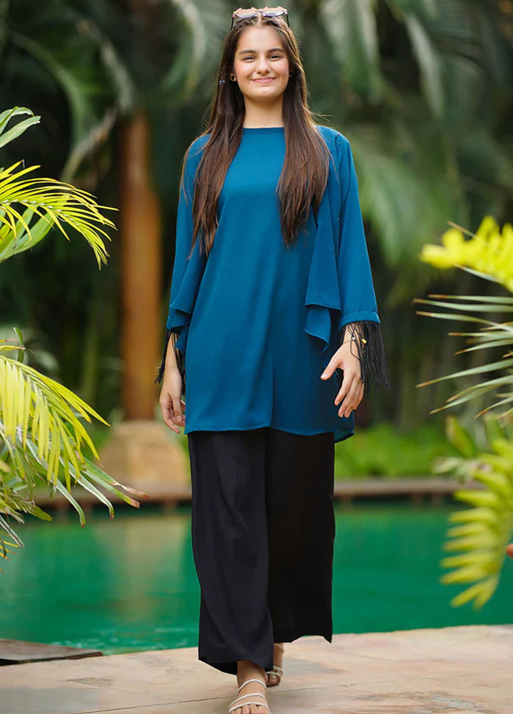 Ochre Pret Embroidered Georgette 2 Piece Suit FC-31