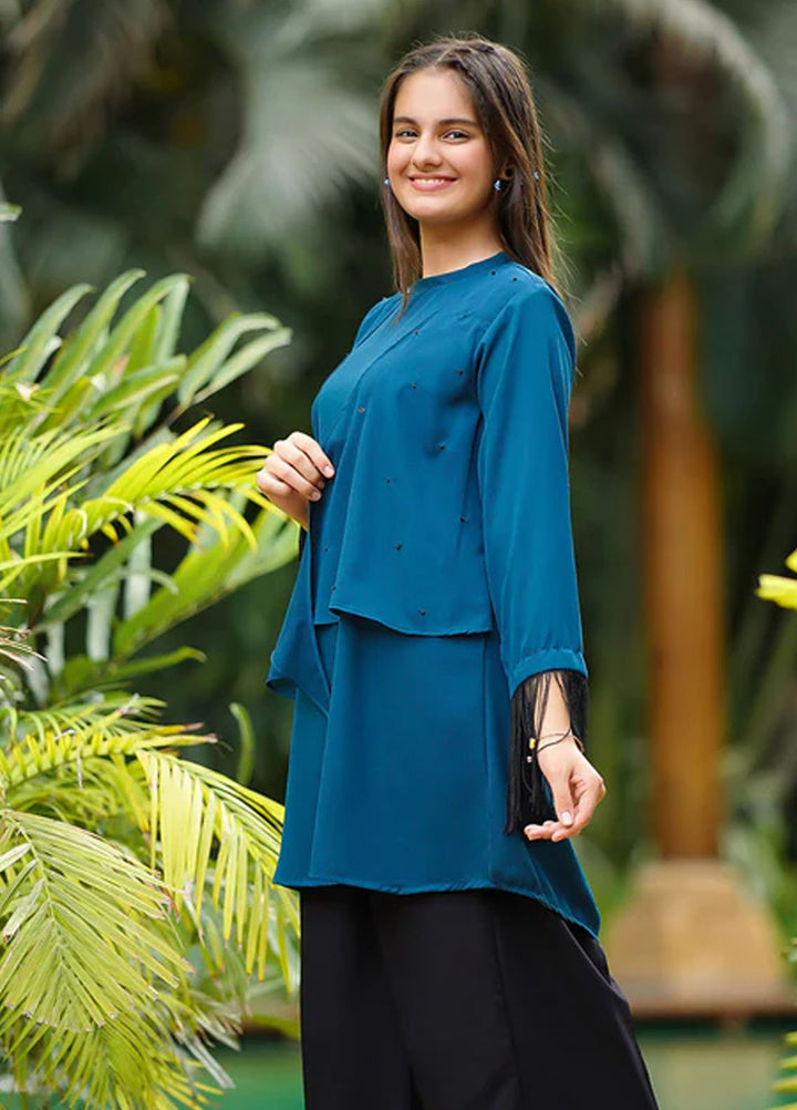 Ochre Pret Embroidered Georgette 2 Piece Suit FC-31