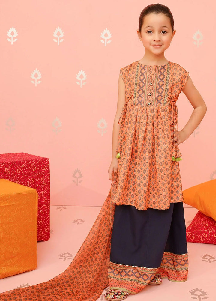 Ochre Pret Embroidered Lawn 3 Piece Suit INDP-01