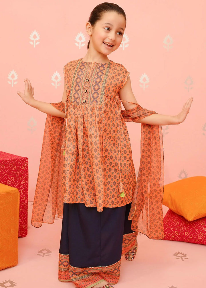 Ochre Pret Embroidered Lawn 3 Piece Suit INDP-01