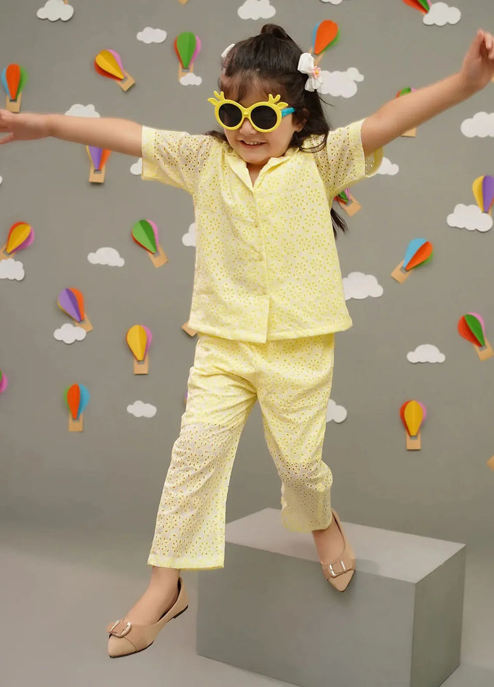 Ochre Pret Embroidered Net 2 Piece Suit INWC-03