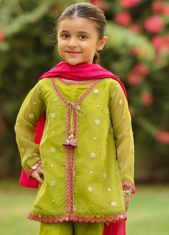 Ochre Pret Embroidered Organza 3 Piece Suit INMHD-05