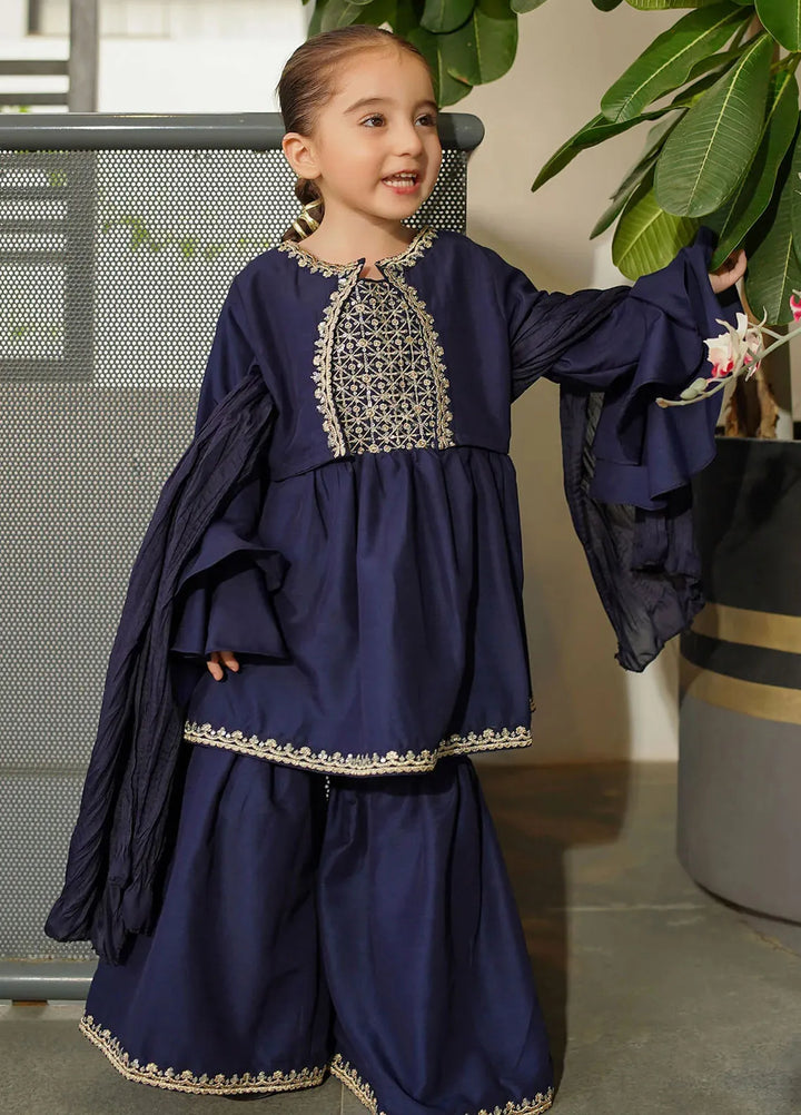 Ochre Pret Embroidered Raw Silk 3 Piece Suit INSHD-06