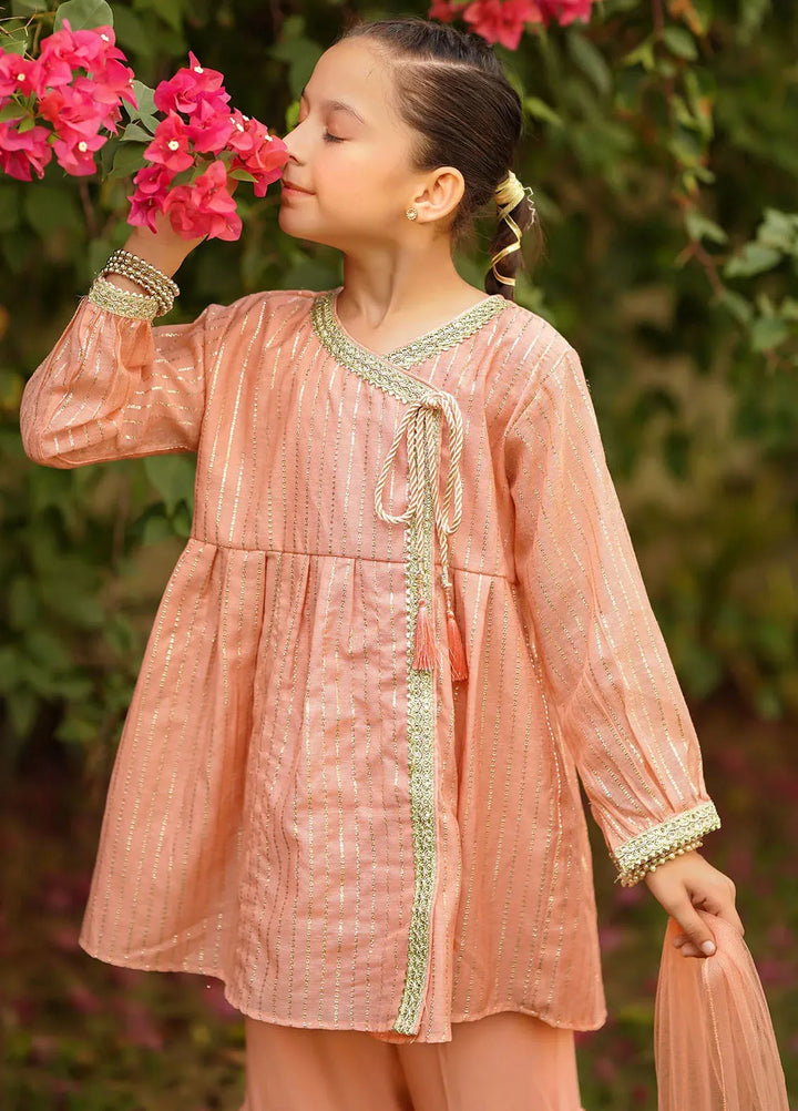 Ochre Pret Jacquard Zari 3 Piece Suit INSHD-05