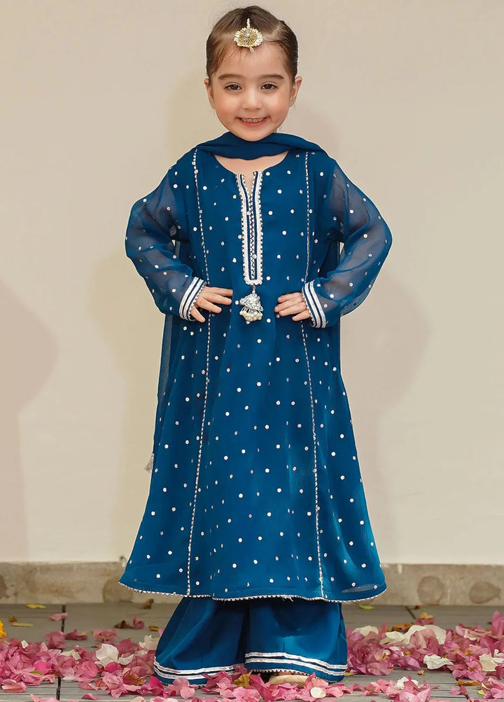 Ochre Pret Printed Chiffon 3 Piece Suit INSHD-03