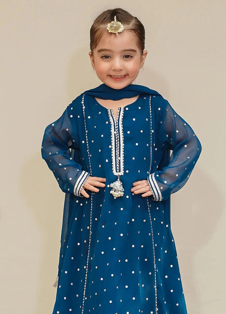 Ochre Pret Printed Chiffon 3 Piece Suit INSHD-03