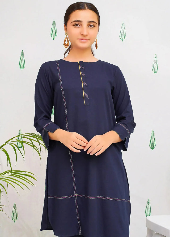 Ochre Pret Printed Cotton 2 Piece Suit For Girls OFW-SC-21