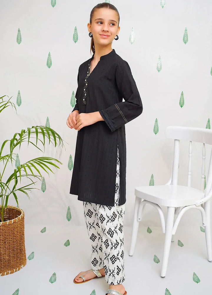 Ochre Pret Printed Cotton 2 Piece Suit For Girls OFW-SC-24