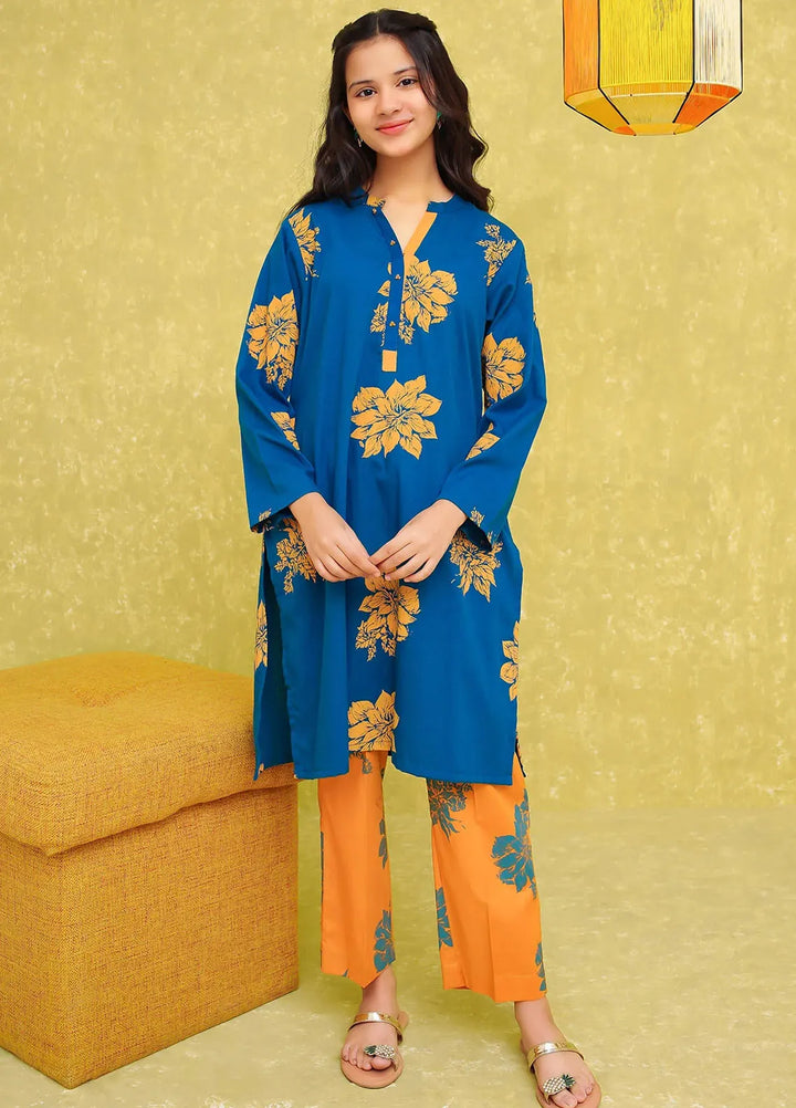 Ochre Pret Printed Cotton Co-ords For Girls OFW-COR-82