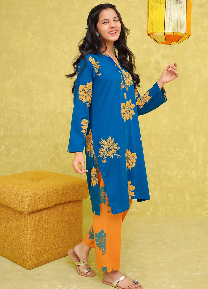 Ochre Pret Printed Cotton Co-ords For Girls OFW-COR-82