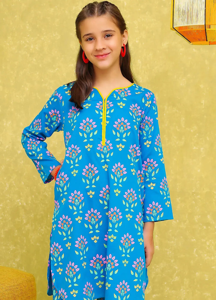 Ochre Pret Printed Cotton Co-ords For Girls OFW-COR-85