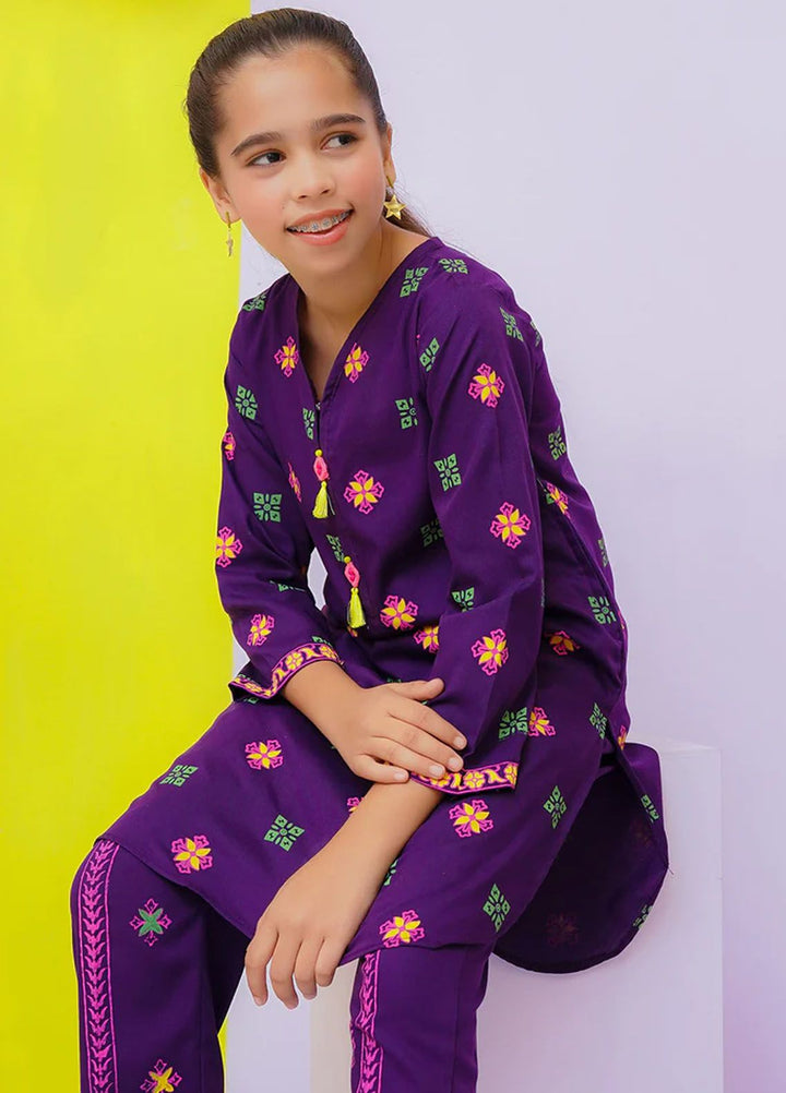 Ochre Pret Embroidered Jacquard 3 Piece Suit OFW-MAX-12