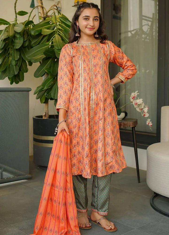 Ochre Pret Printed Herringbone 3 Piece Suit COR-121