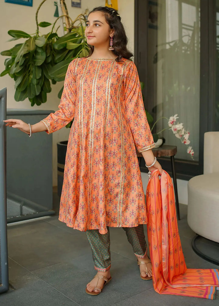 Ochre Pret Printed Herringbone 3 Piece Suit COR-121
