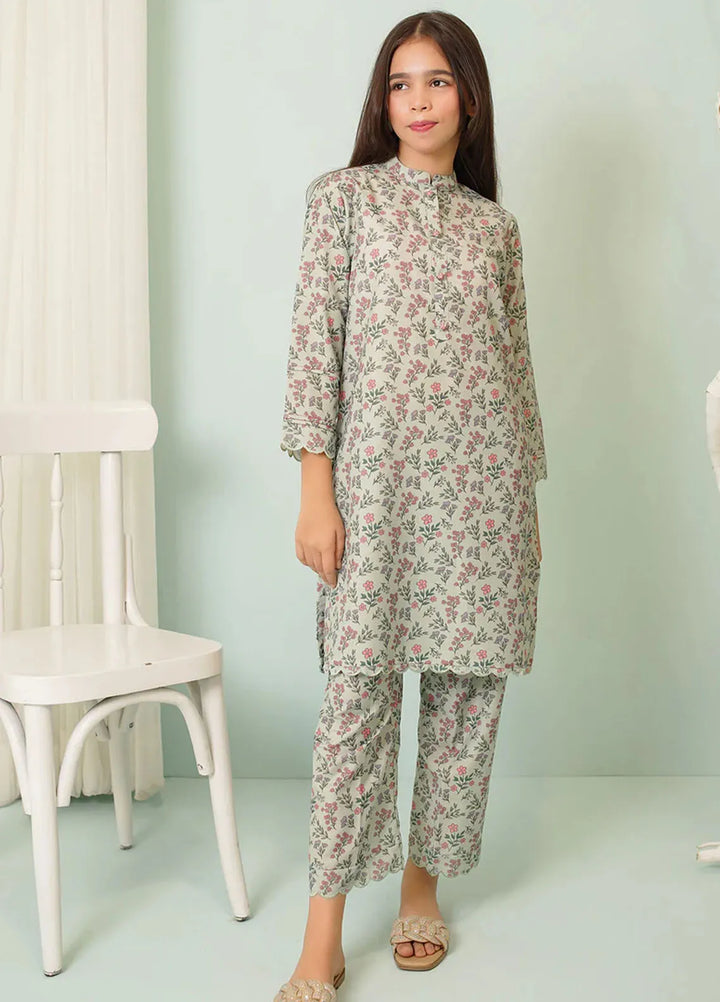 Ochre Pret Printed Lawn 2 Piece Suit COR-107