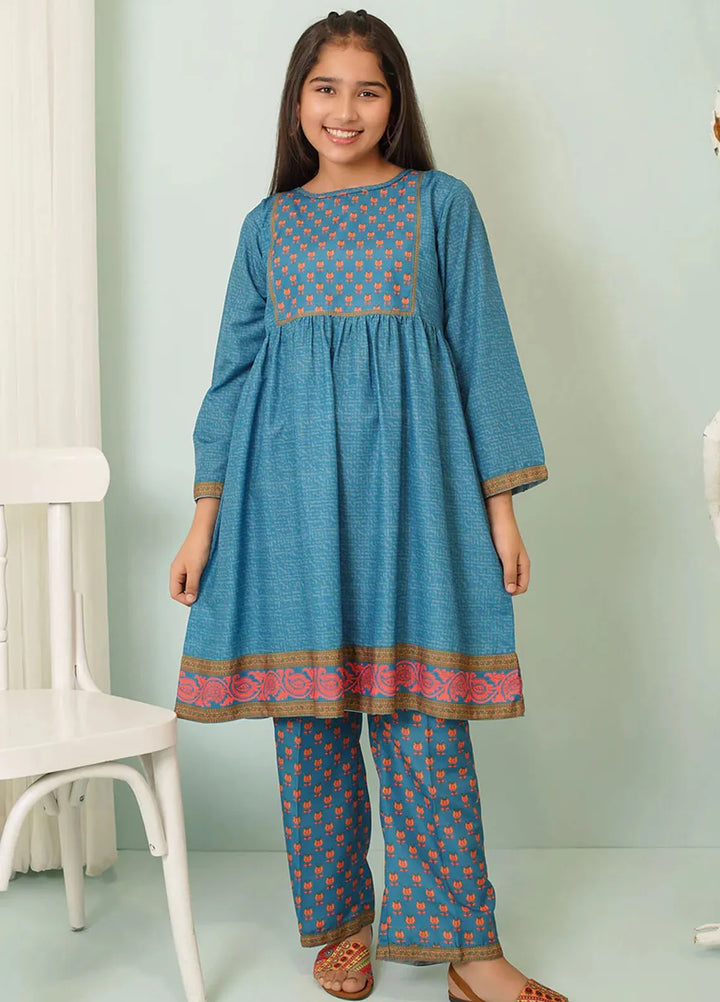 Ochre Pret Printed Lawn 2 Piece Suit COR-110