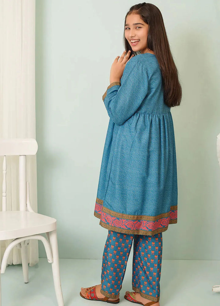 Ochre Pret Printed Lawn 2 Piece Suit COR-110