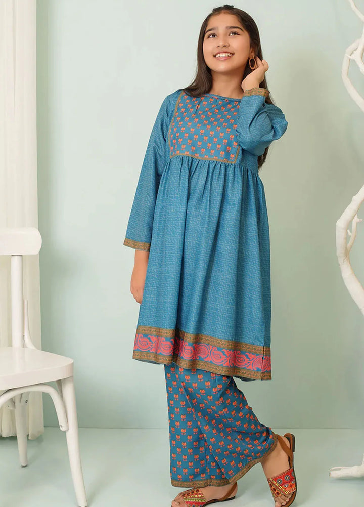 Ochre Pret Printed Lawn 2 Piece Suit COR-110