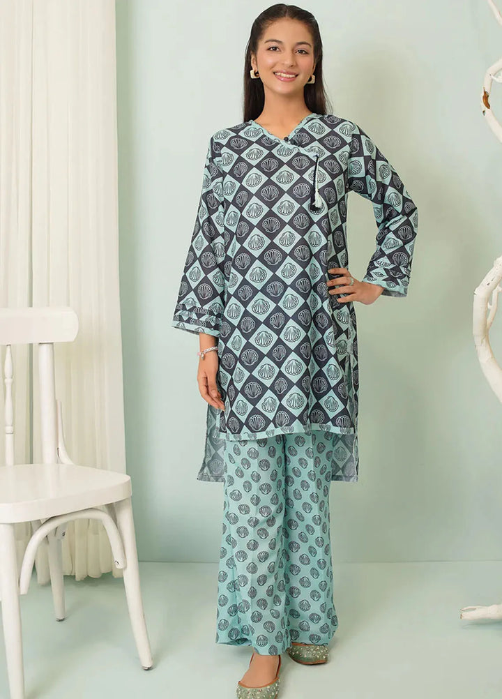 Ochre Pret Printed Lawn 2 Piece Suit COR-94