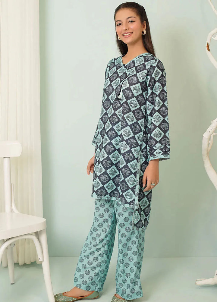 Ochre Pret Printed Lawn 2 Piece Suit COR-94