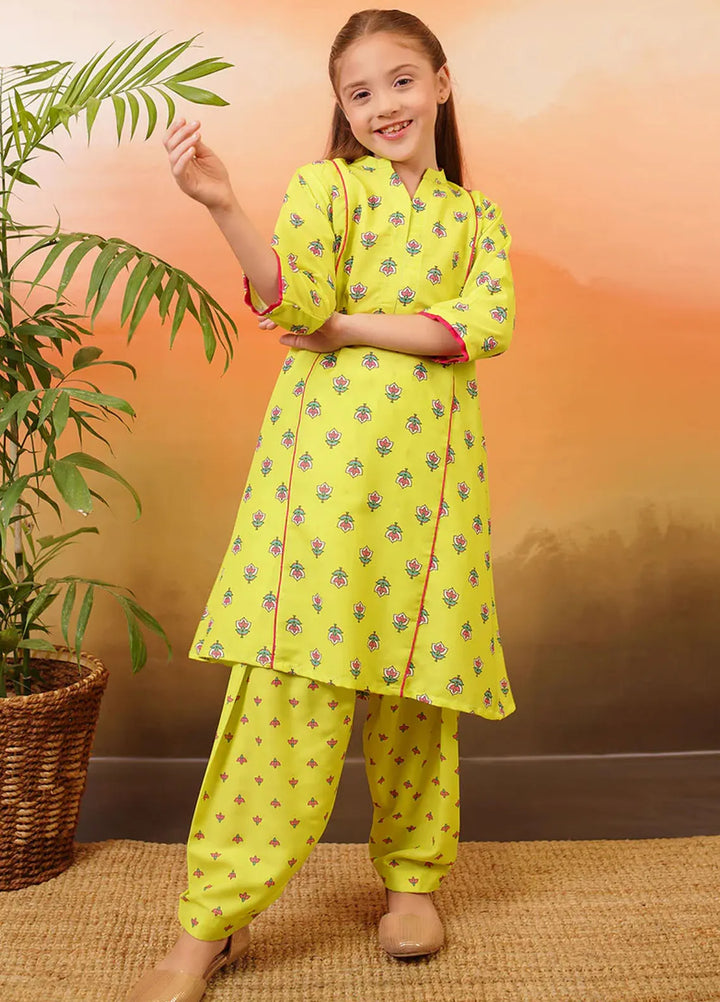 Ochre Pret Printed Lawn 2 Piece Suit COR-95