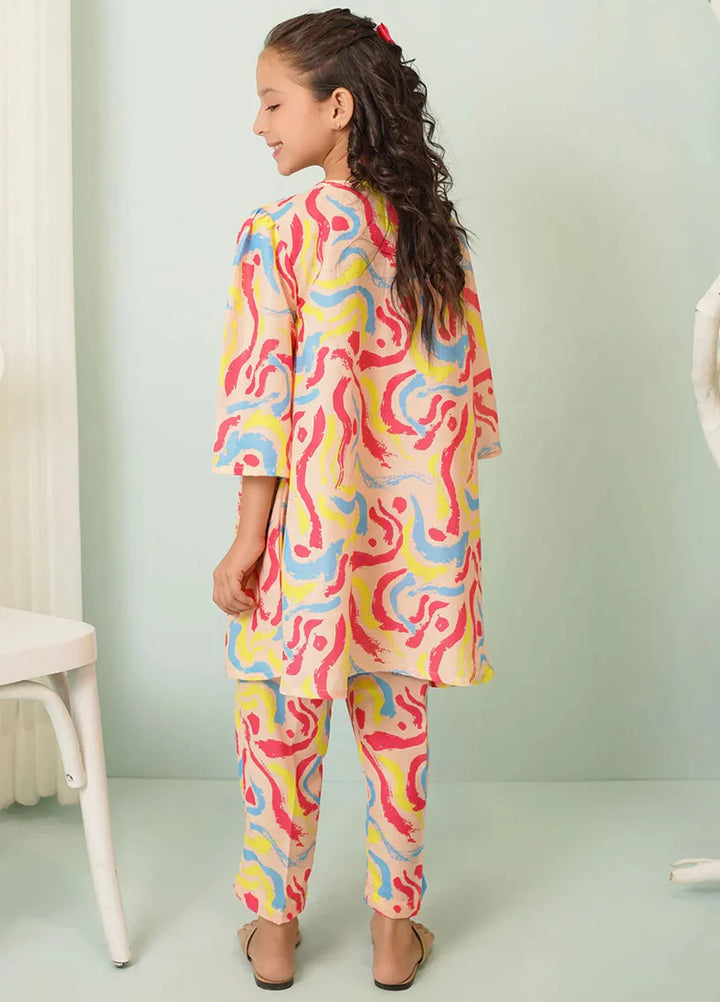 Ochre Pret Printed Lawn 2 Piece Suit COR-96