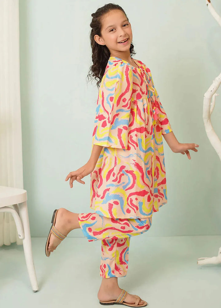 Ochre Pret Printed Lawn 2 Piece Suit COR-96