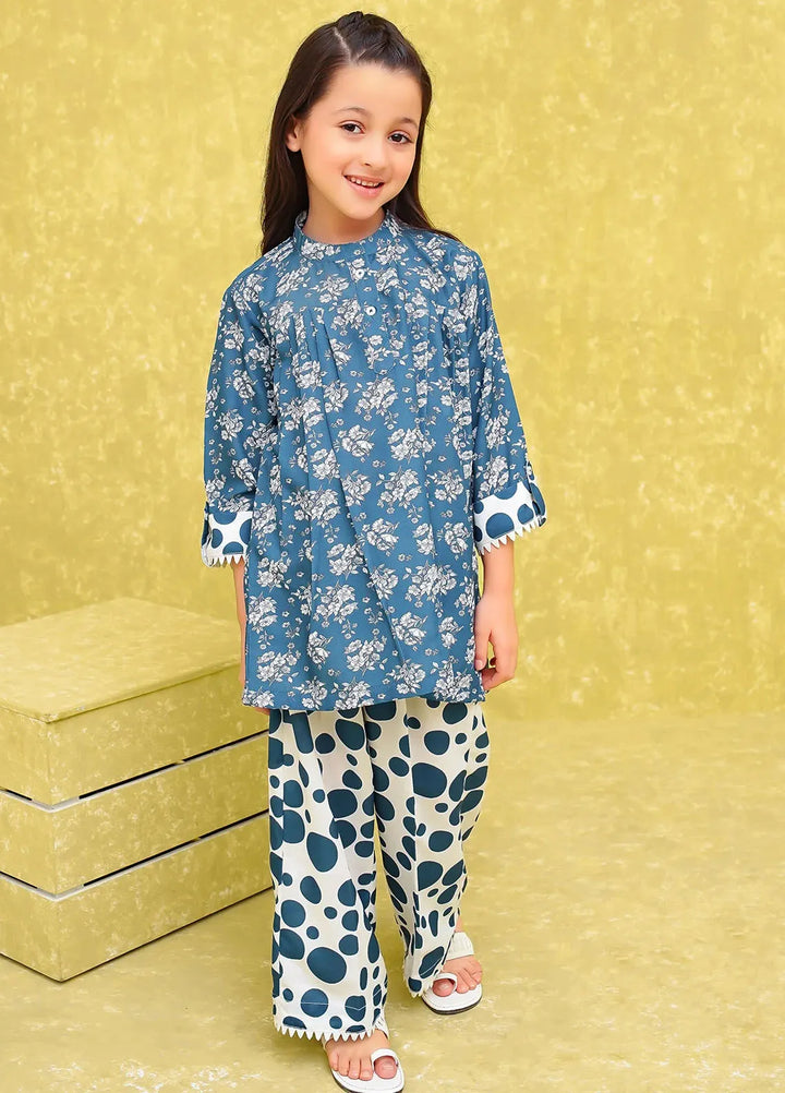 Ochre Pret Printed Lawn 2 Piece Suit For Girls OFW-FC-22
