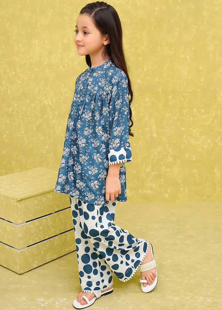 Ochre Pret Printed Lawn 2 Piece Suit For Girls OFW-FC-22