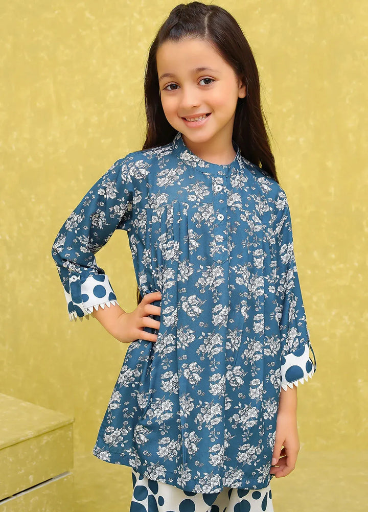 Ochre Pret Printed Lawn 2 Piece Suit For Girls OFW-FC-22