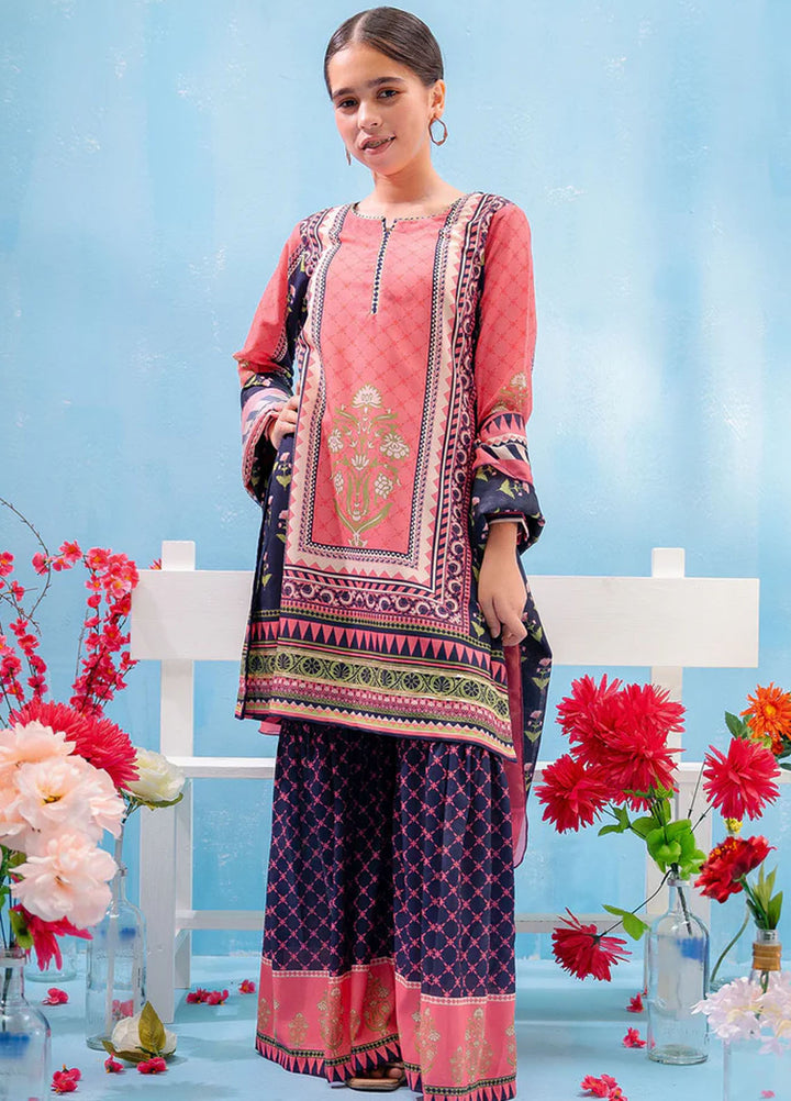 Ochre Pret Printed Lawn 3 Piece Suit Corf-20