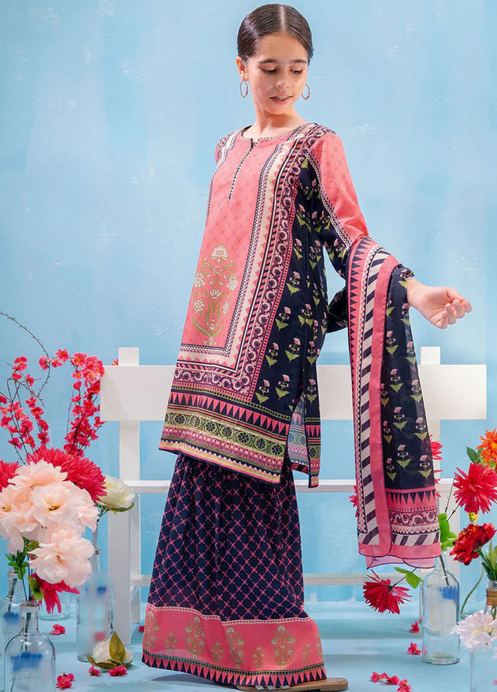 Ochre Pret Printed Lawn 3 Piece Suit Corf-20