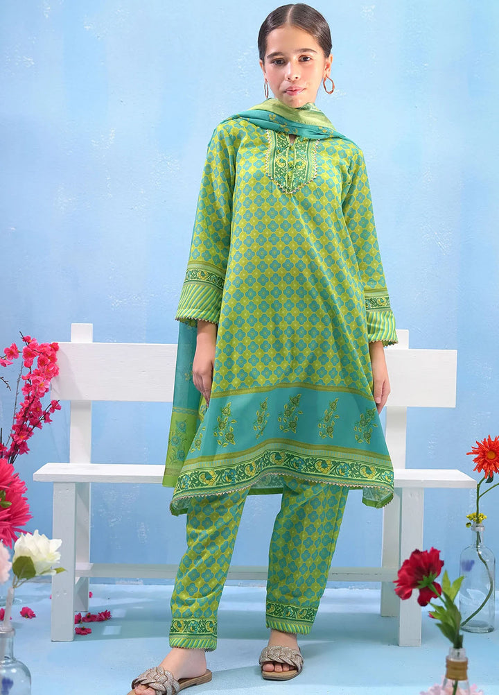 Ochre Pret Printed Lawn 3 Piece Suit Corf-22