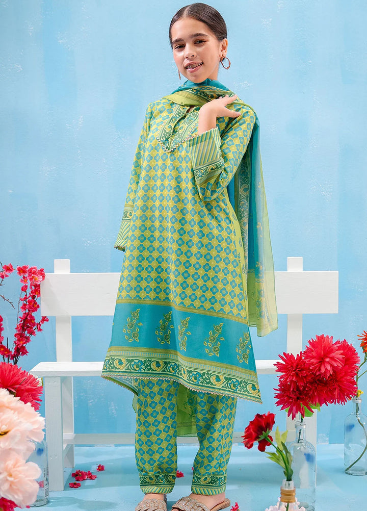 Ochre Pret Printed Lawn 3 Piece Suit Corf-22